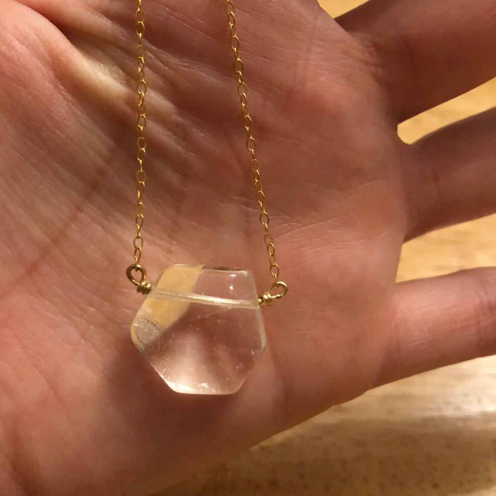 Quartz Drop handmade necklace - Picture 3 of 3